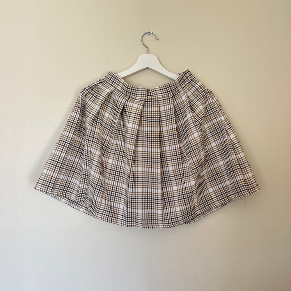 Nasty Gal pleaded plaid mini skirt
